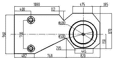 Vehicle lathe rough machining tool for upper rocker arm of vertical milled large-scale key part