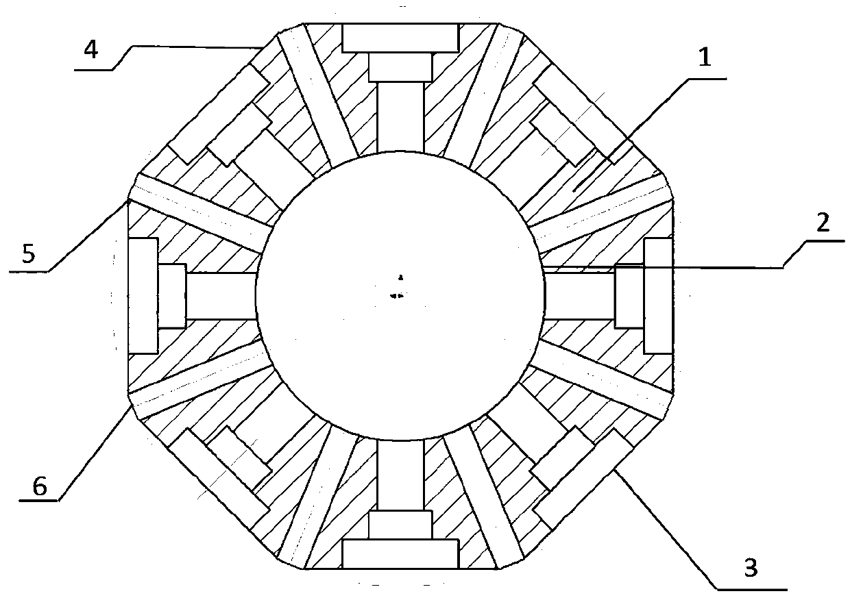 Multi-pole rod support device with single cylindrical surface positioning function, multi-pole rod device and multi-pole rod mounting method