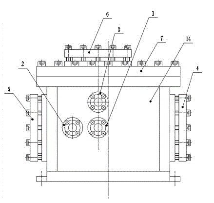 Submerging jet flow testing box and testing method