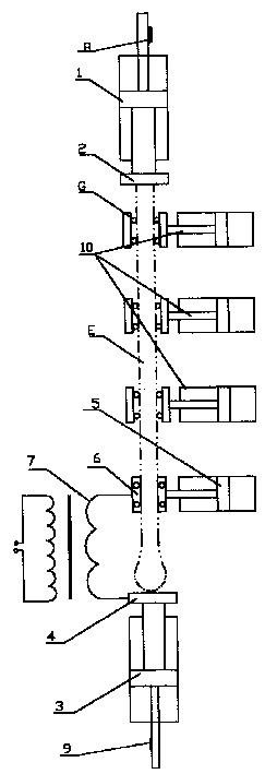 Electric upsetter capable of realizing process parameter optimum control