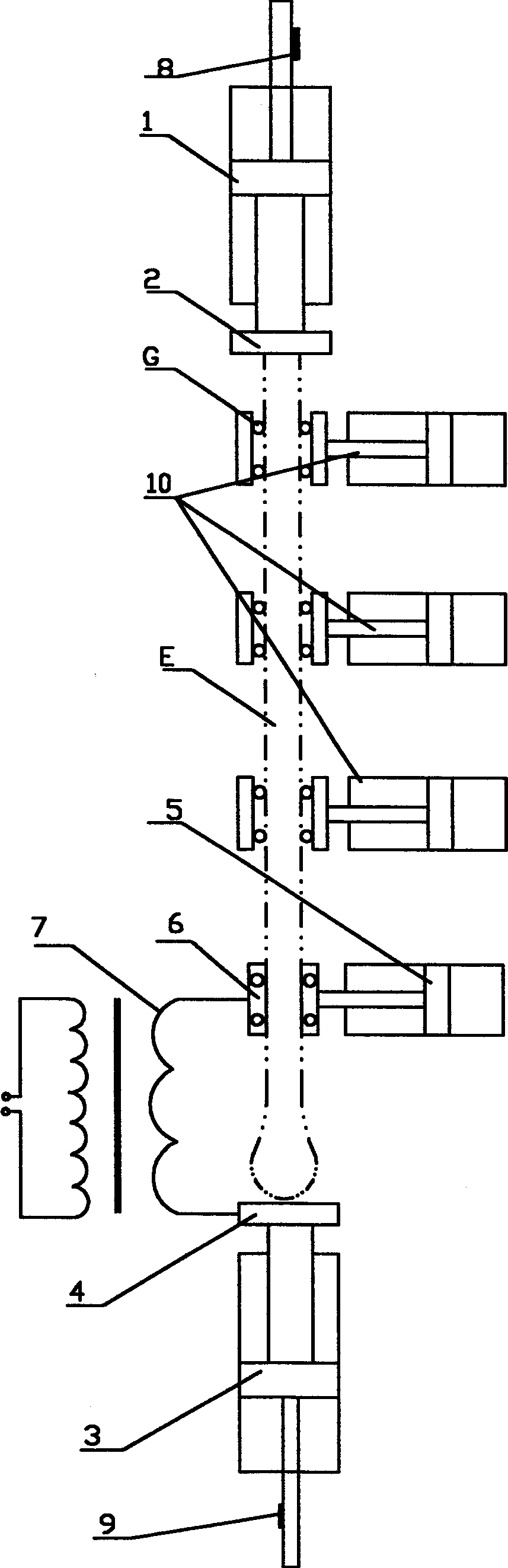 Electric upsetter capable of realizing process parameter optimum control