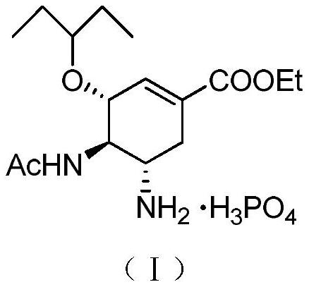 Method for preparing oseltamivir phosphate by azide process