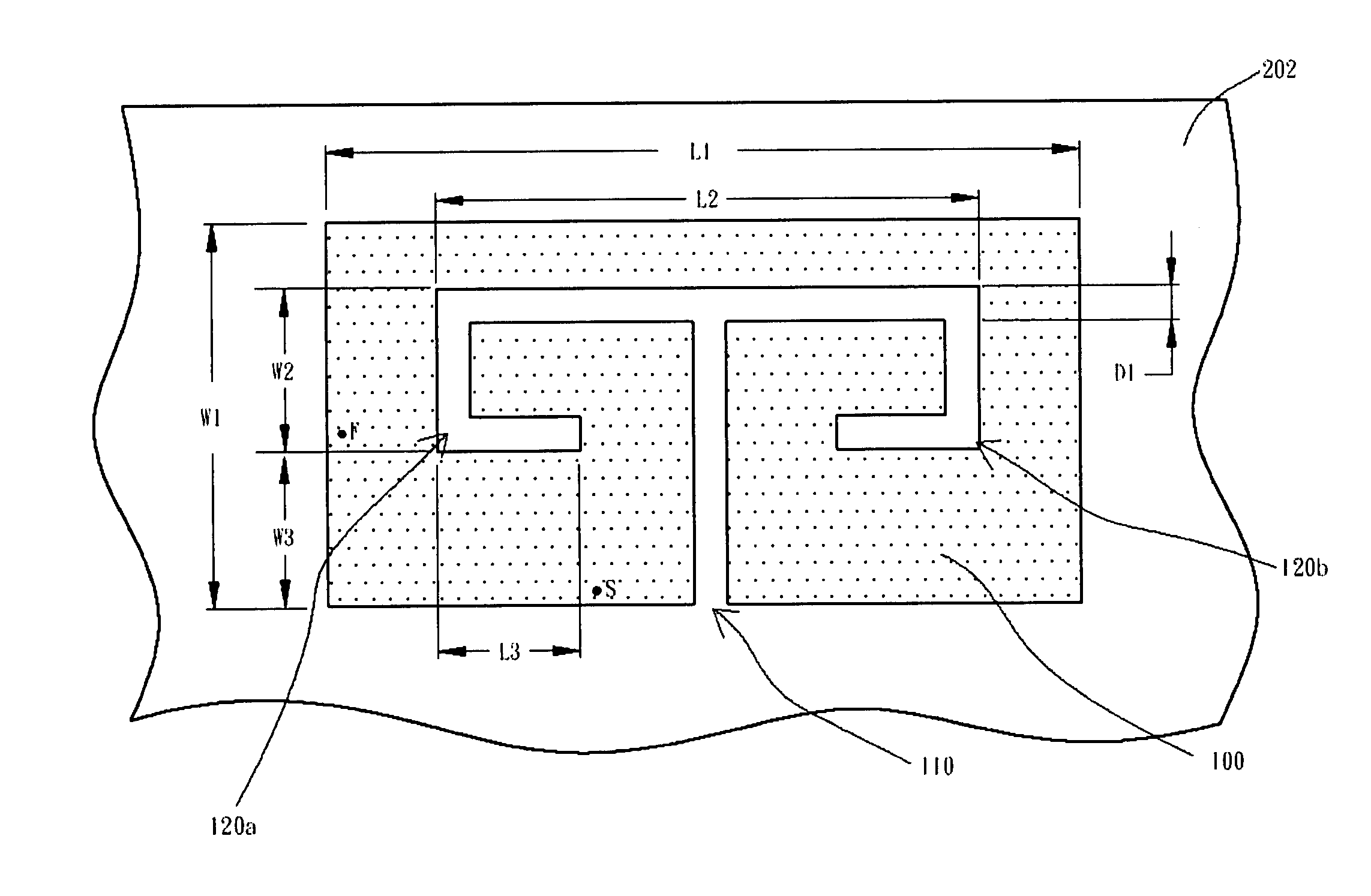 Microstrip antenna having slot structure