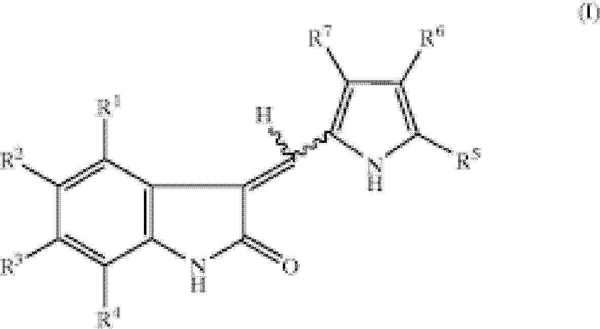 Application of pyrryl-substituted indole compound in curing glaucoma