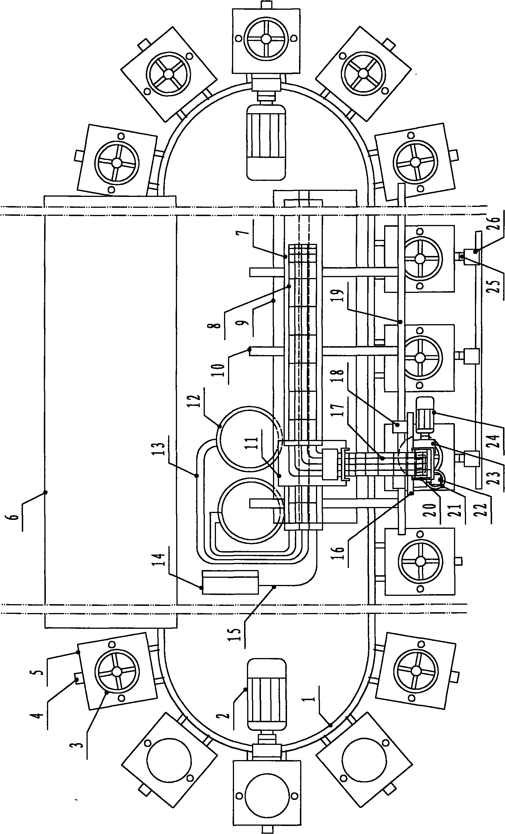 Foaming production line for water tank heat-insulation layers