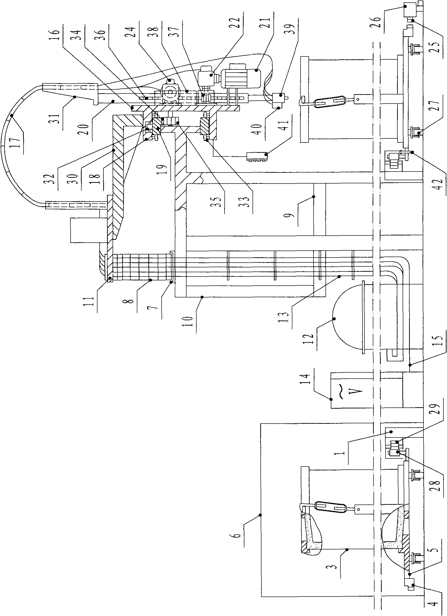 Foaming production line for water tank heat-insulation layers