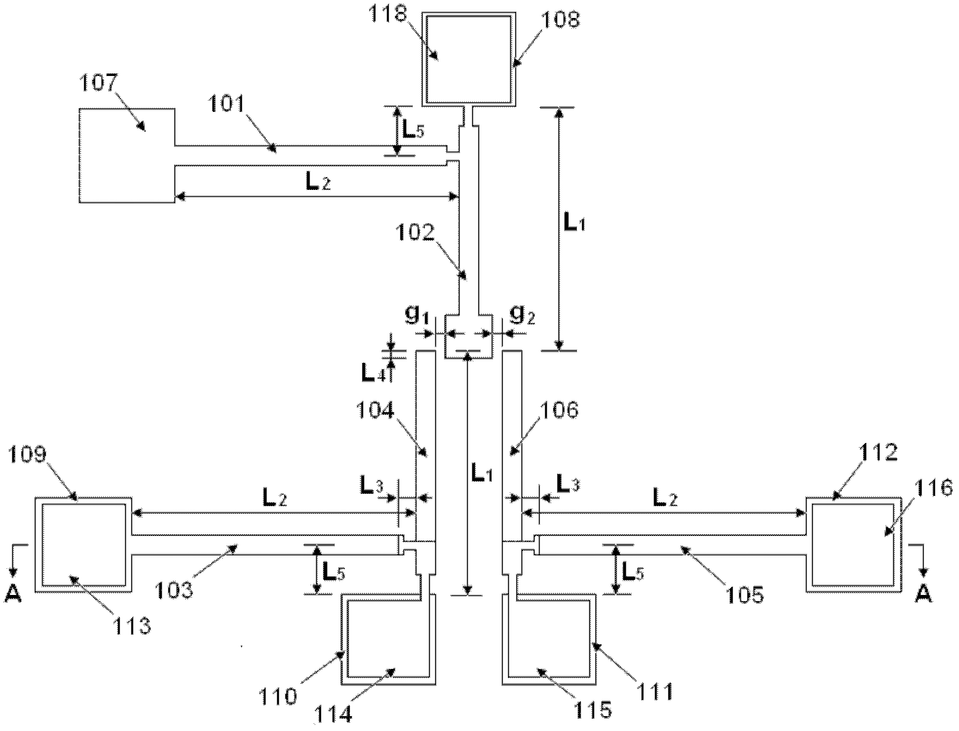 On-line testing structure for polycrystalline silicon material residual stress