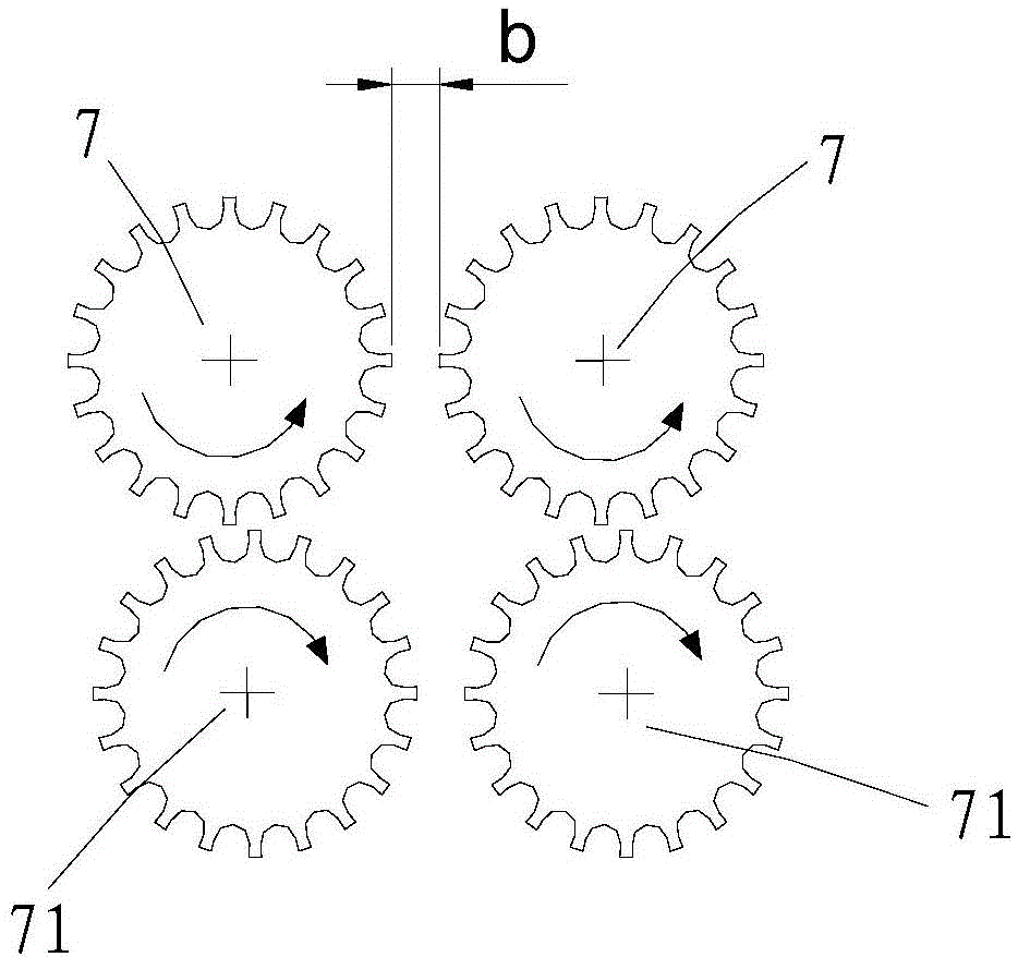 Bamboo fiber degumming process through continuous scouring and process device