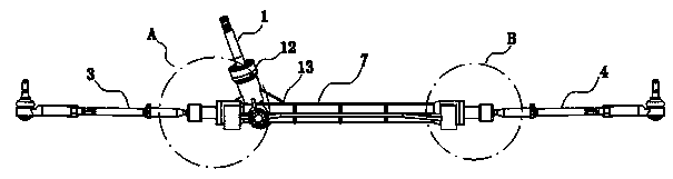 Gear-rack steering gear