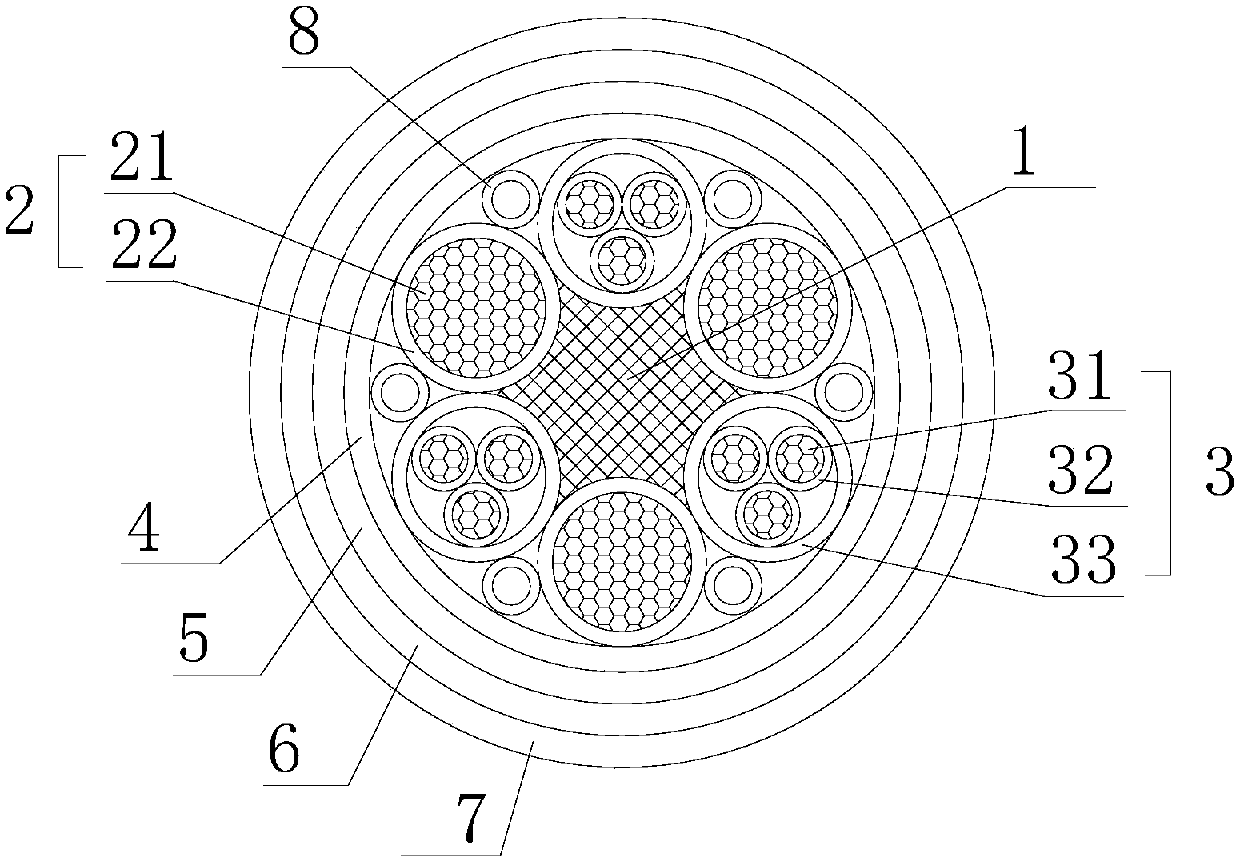 Electric power cable for new energy automobile