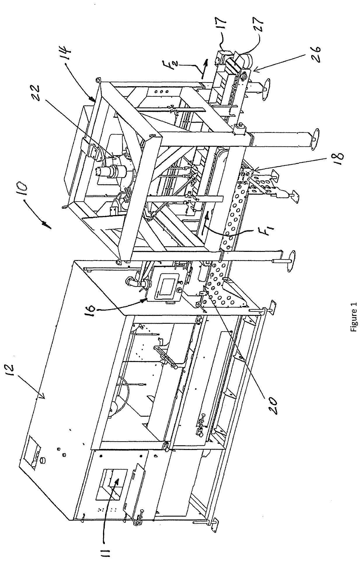 Automated machine for unloading and transferring cut and trimmed poultry meat pieces