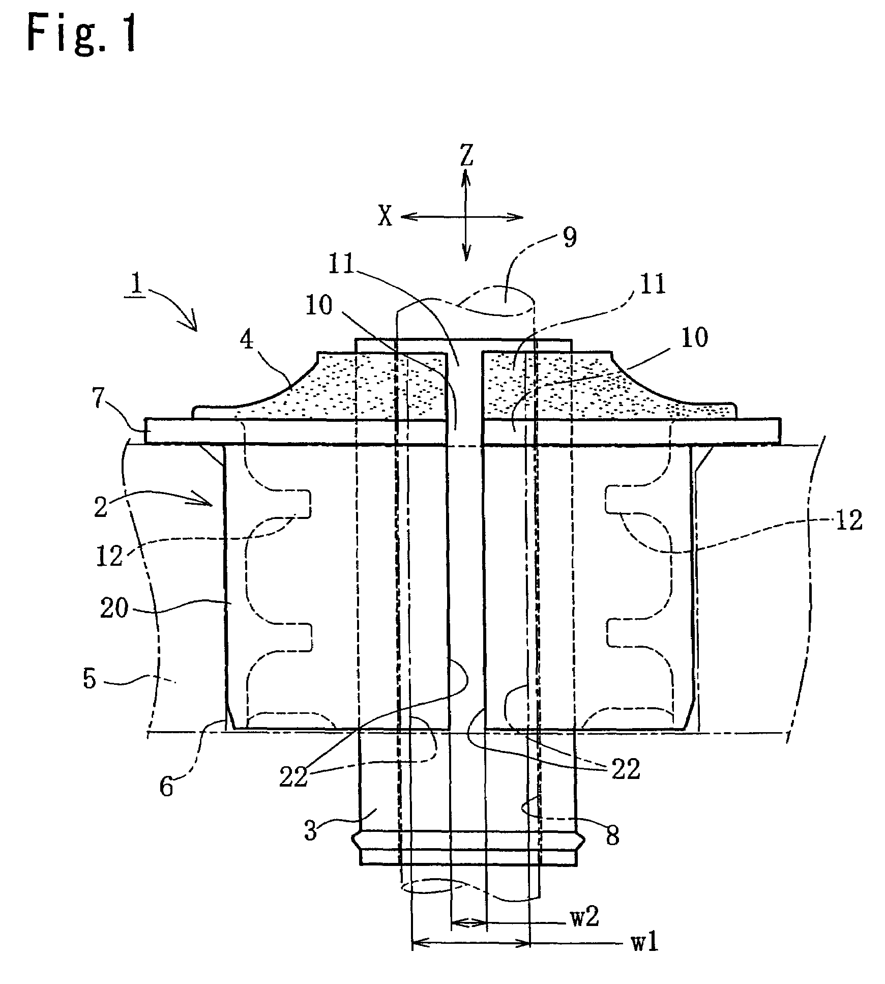 Cylindrical vibration isolating device