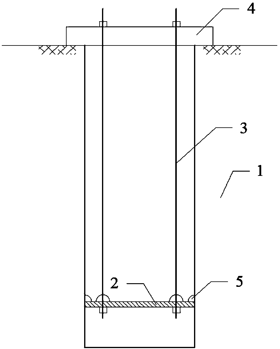 Suspended pile, construction method of suspended pile, and pile side frictional resistance test method