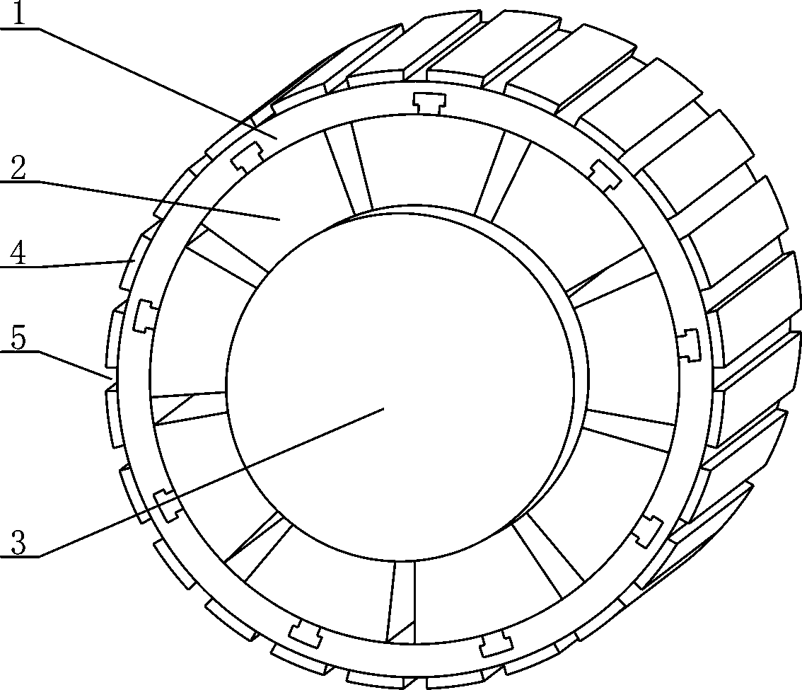 Outdoor split combined tire for electric locomotive