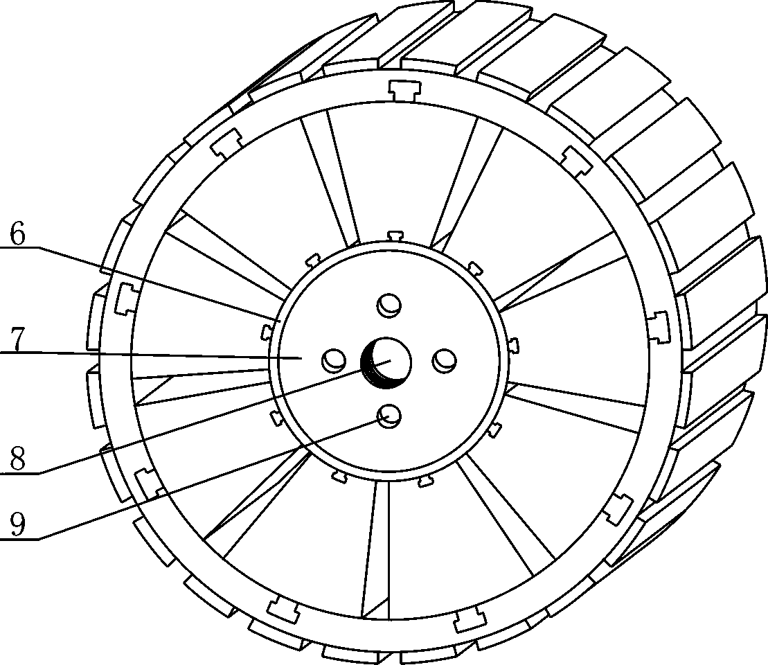 Outdoor split combined tire for electric locomotive