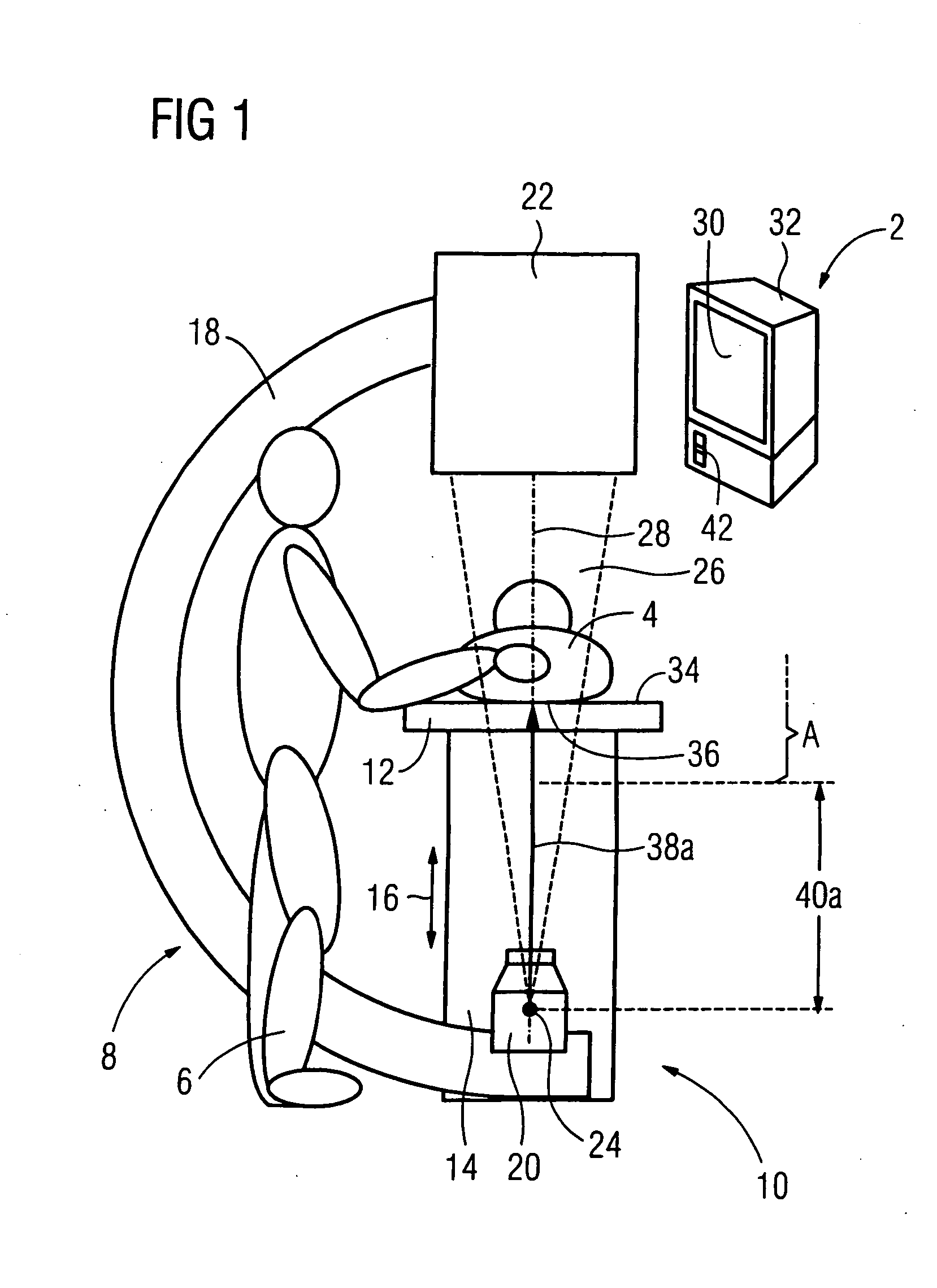 Method and x-ray apparatus for exposure of a patient who can be placed at a variable distance relative to an x-ray source