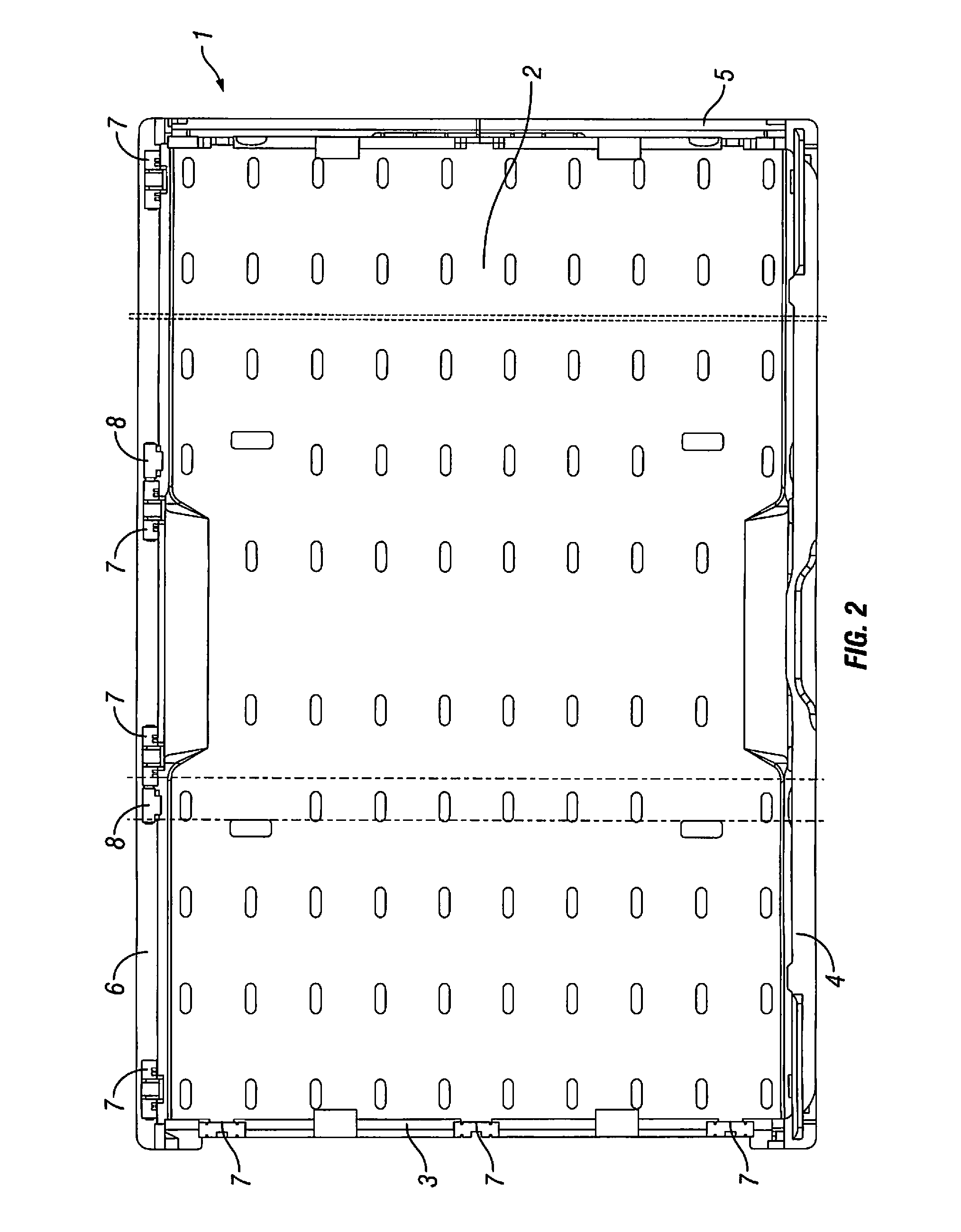 Container comprising a collapsible sidewall