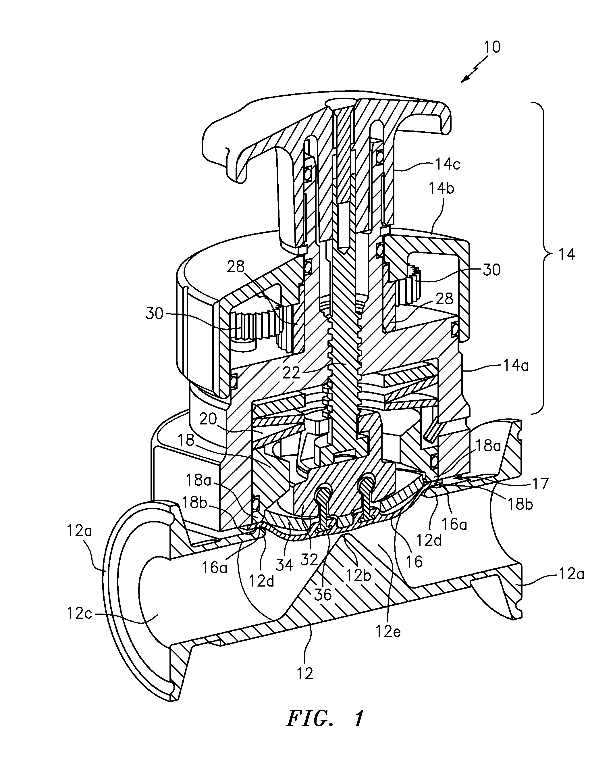 Temperature compensating flanged joint for a teflon diaphragm valve