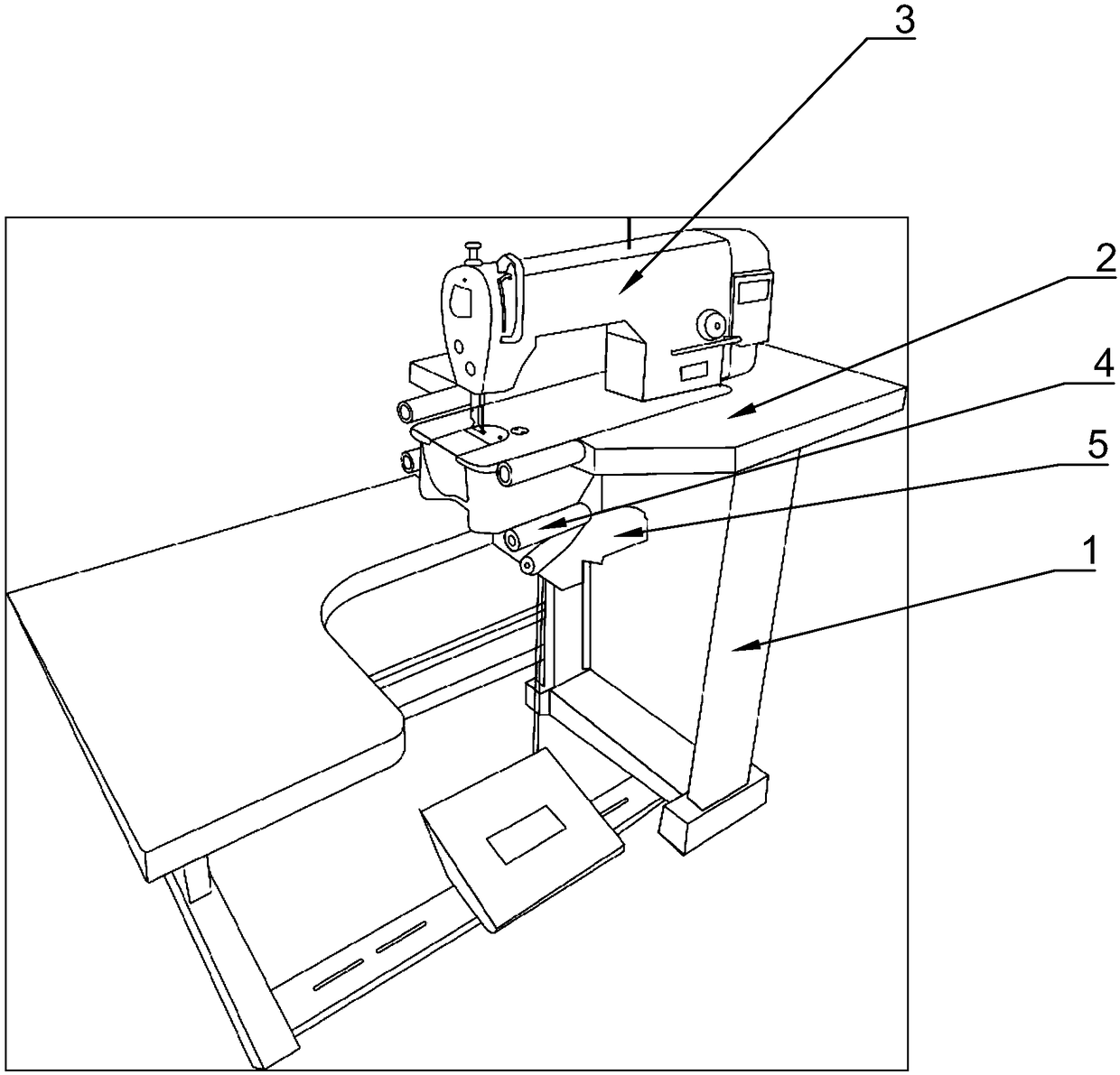 Sewing device capable of loosening and tightening trouser waists