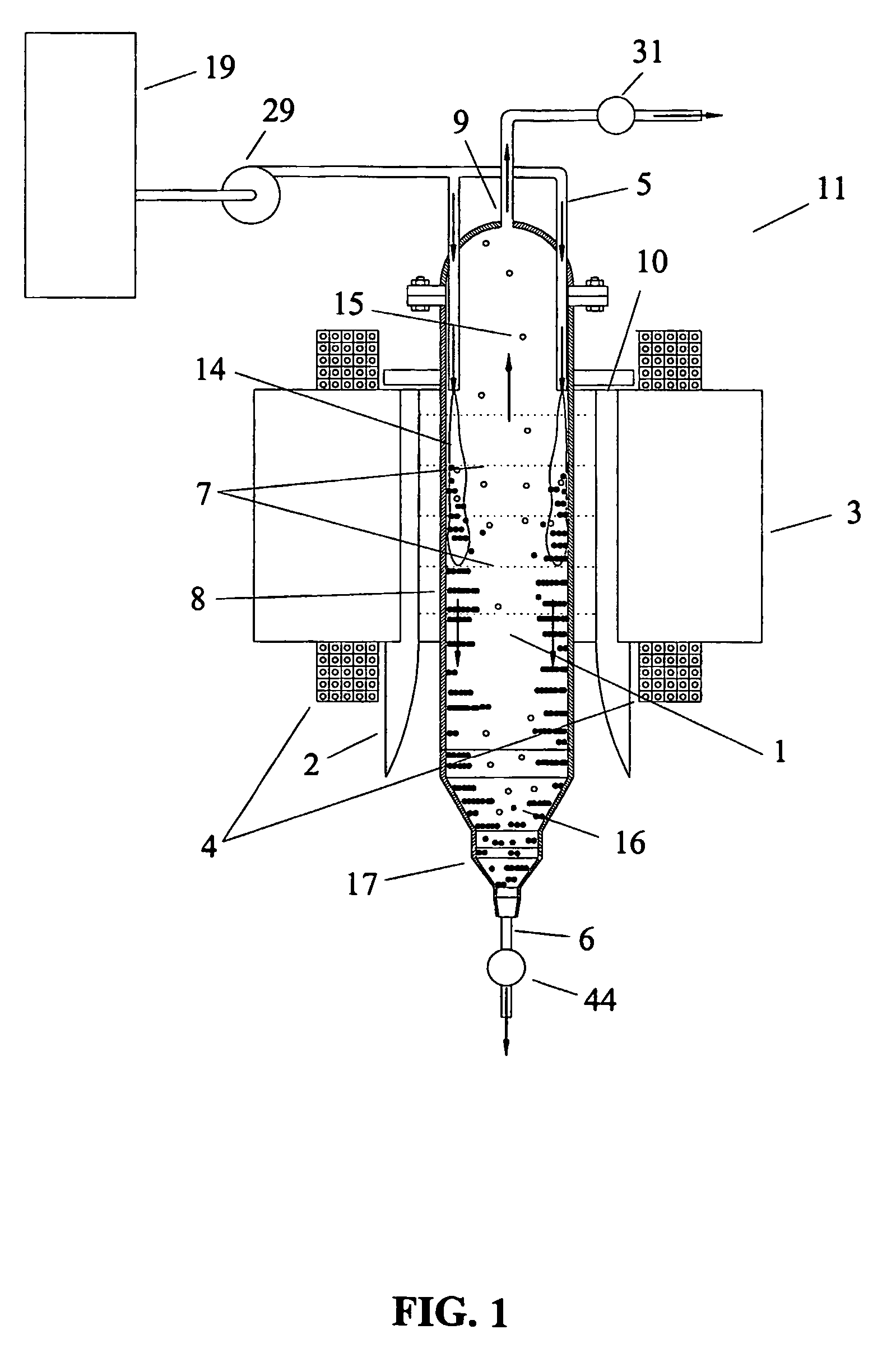 Apparatus and method for continuous separation of magnetic particles from non-magnetic fluids