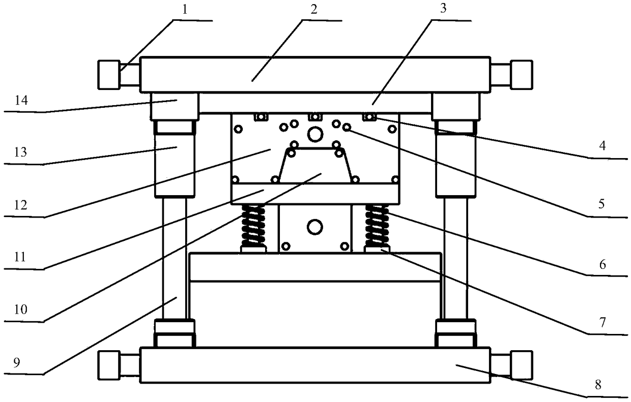 A hot stamping experimental die