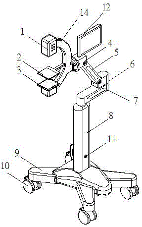 C-shaped infrared mammary gland detector