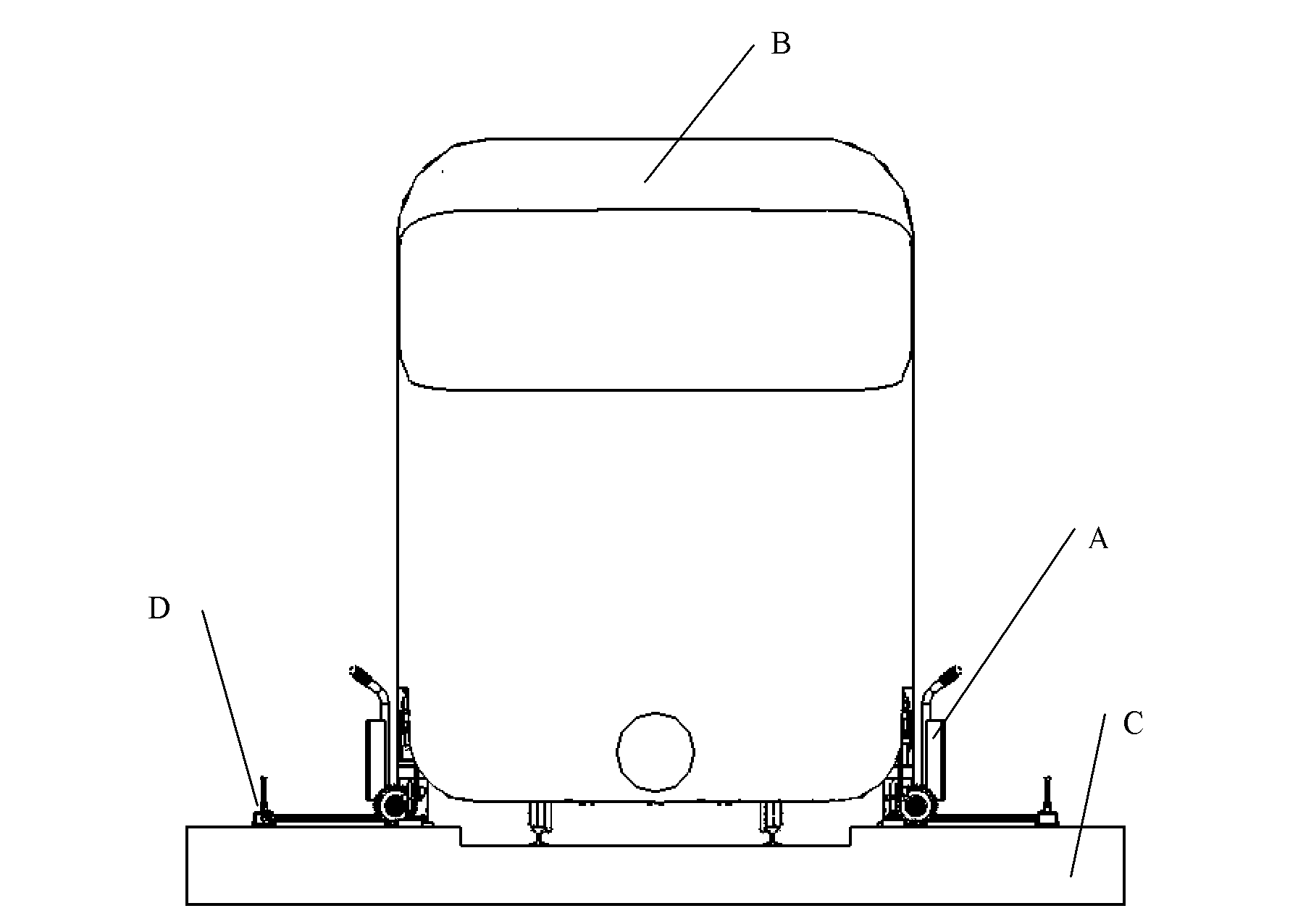 System for testing vibration attenuation of suspension of rail vehicle