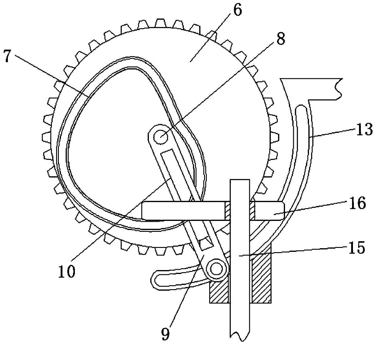 Adjustable lawn aerator based on convex guide rail transmission principle