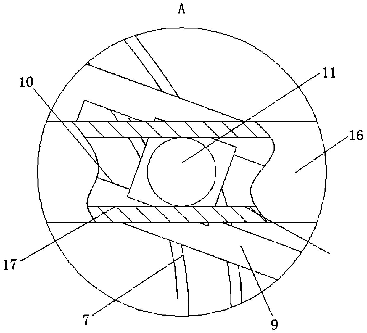 Adjustable lawn aerator based on convex guide rail transmission principle