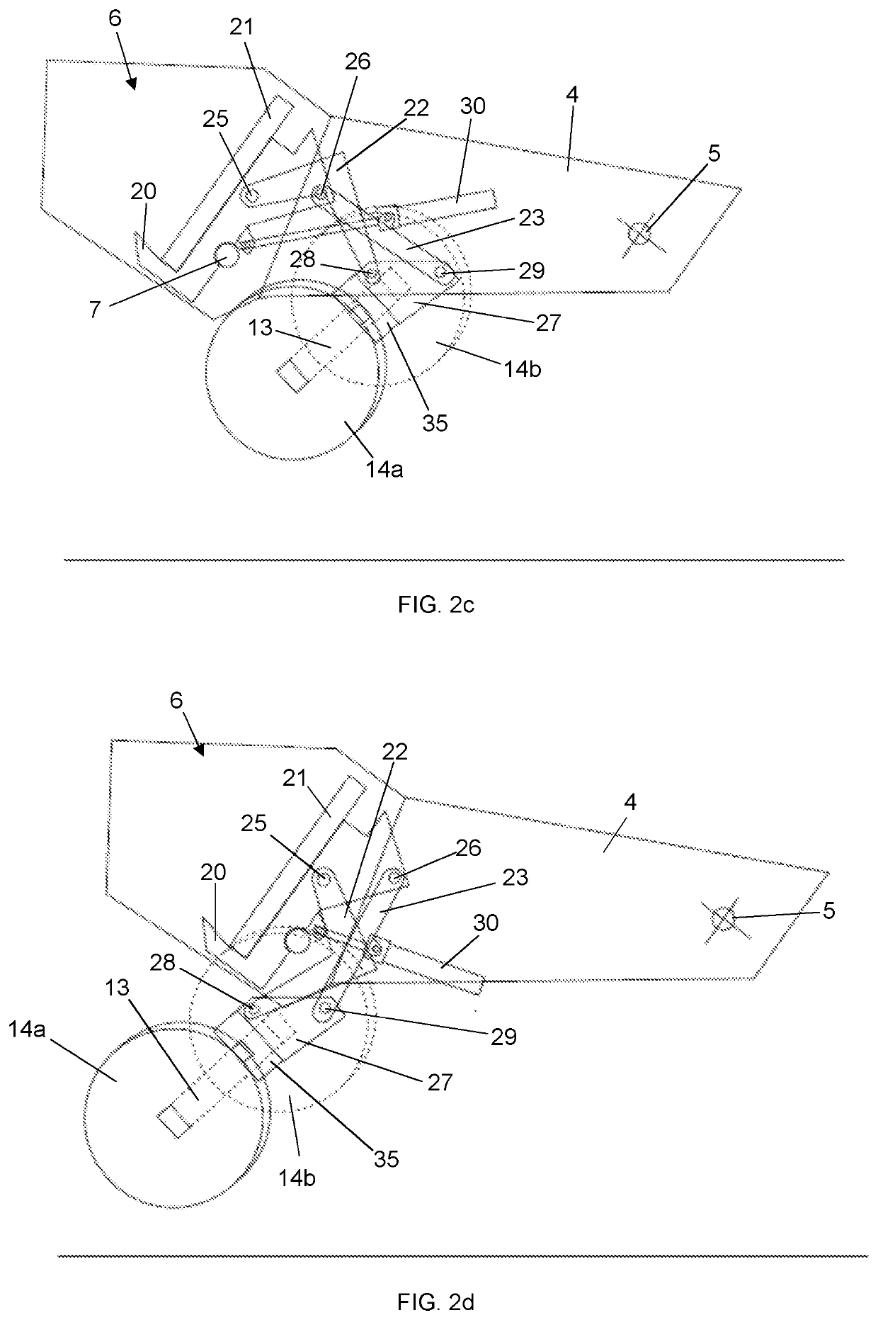 Combine header equipped with an automated header transport system and drawbar