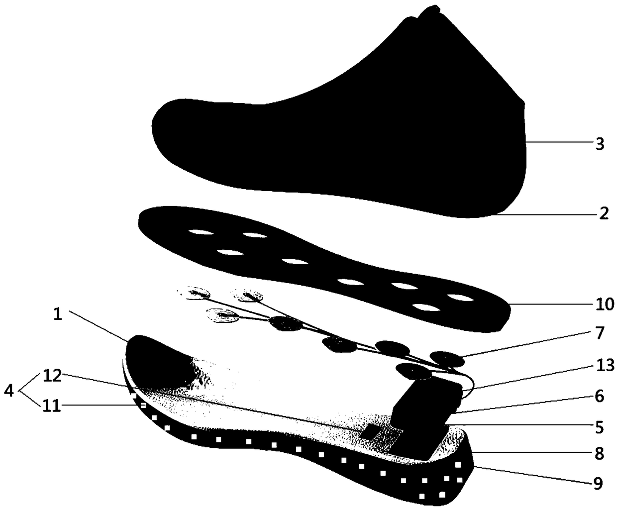 Intelligent navigation shoe and control method thereof