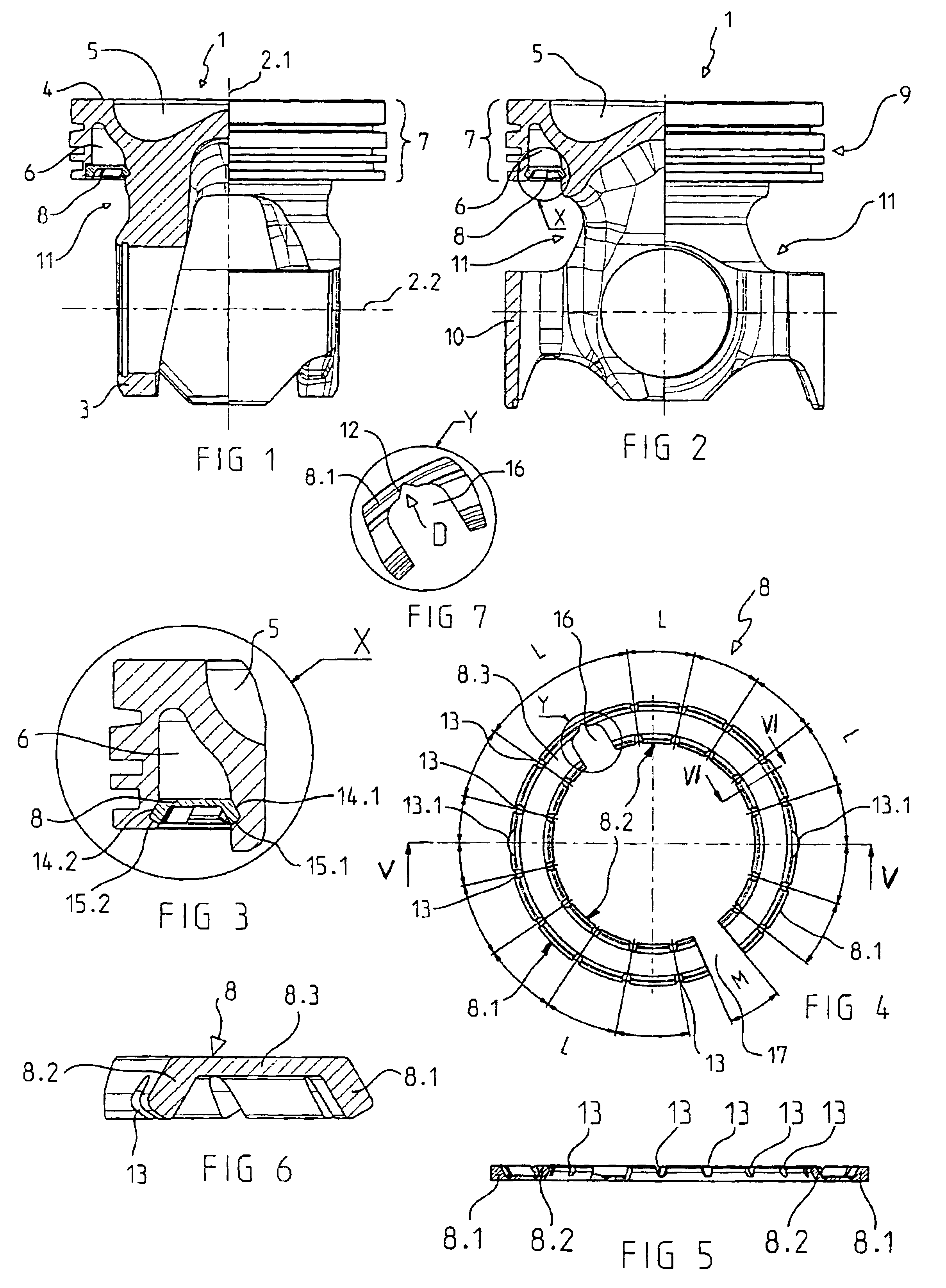 Cooling channel cover for a one-piece piston of an internal combustion engine