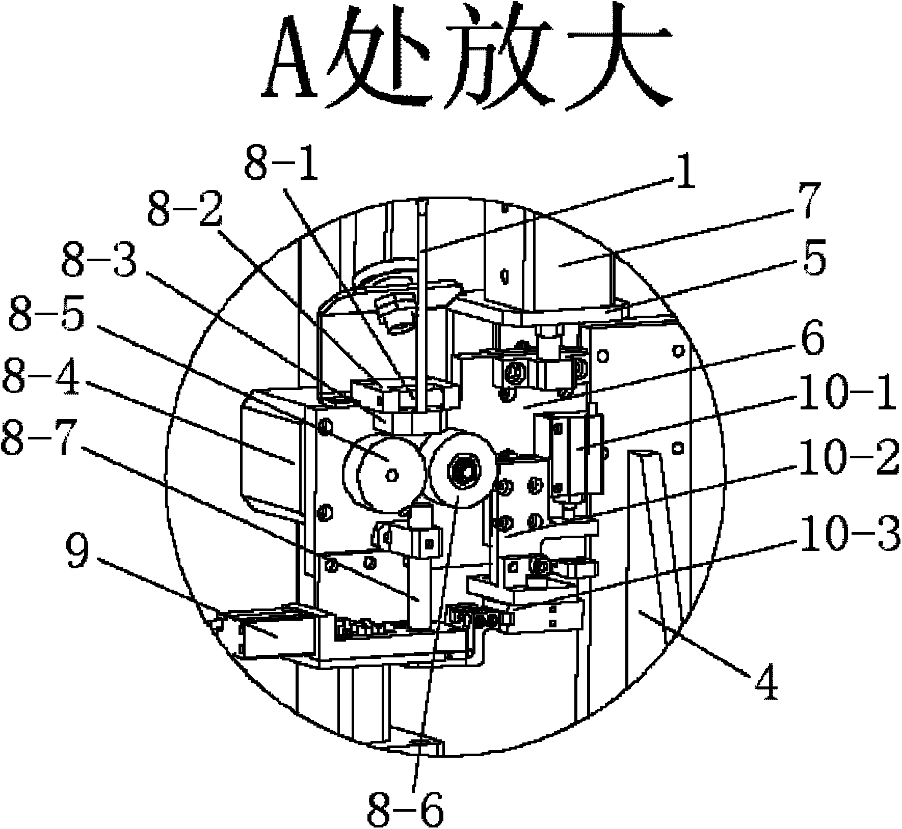 Thermoplastic tube mounting mechanism for automatic buzzer assembly line