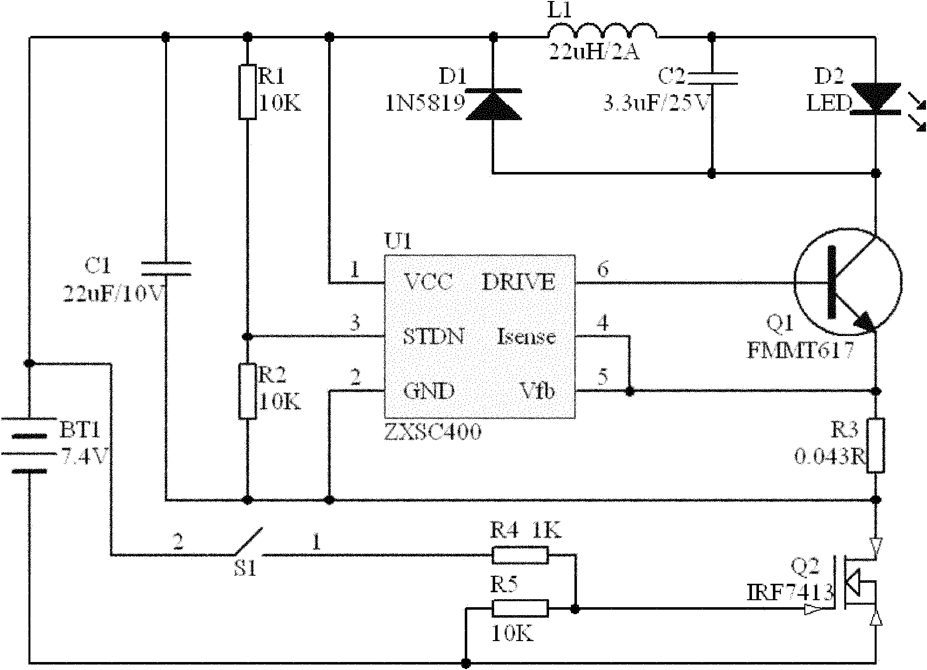 Light-emitting diode (LED) driving circuit