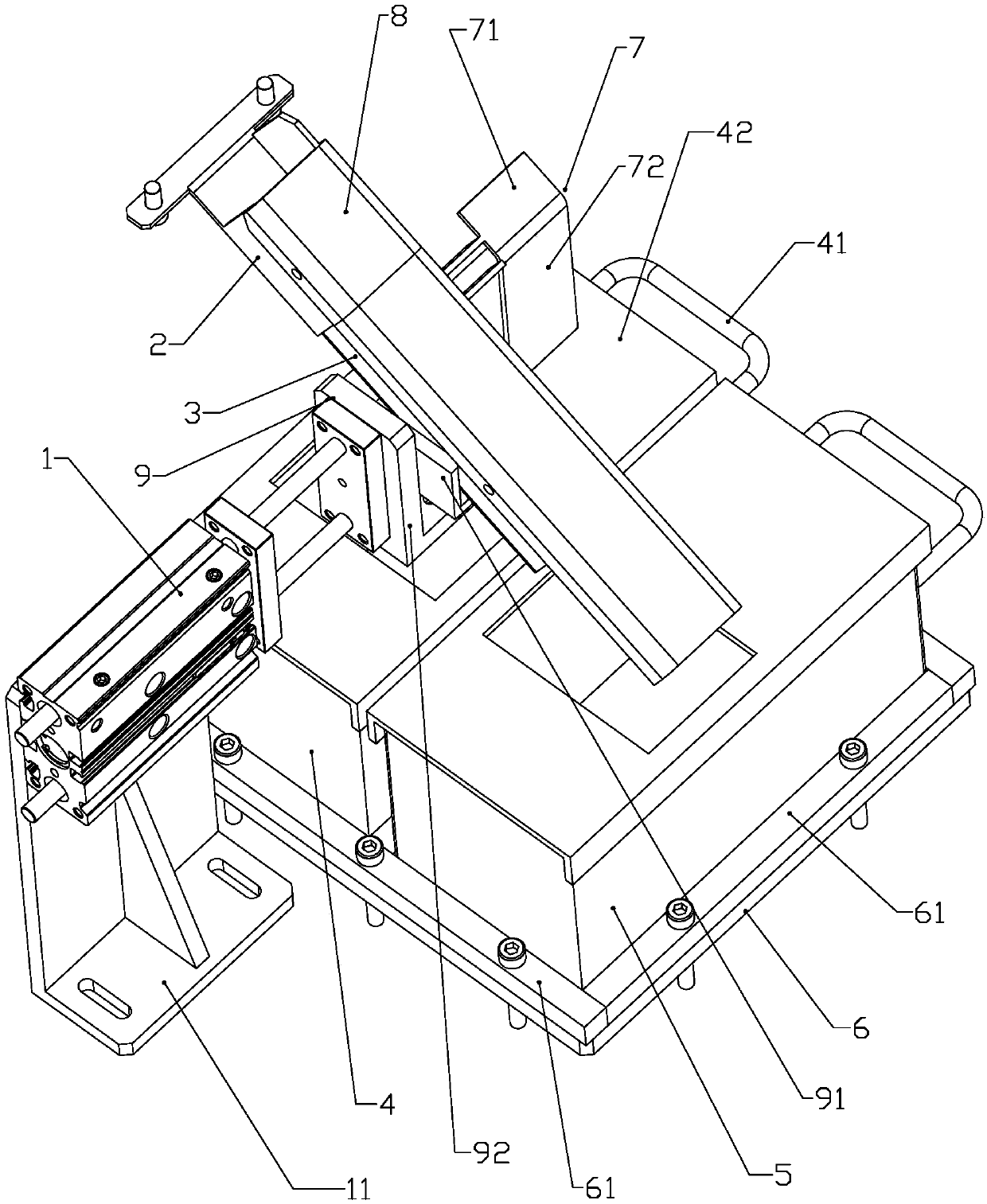 Visual detection automatic material separating unit for product size