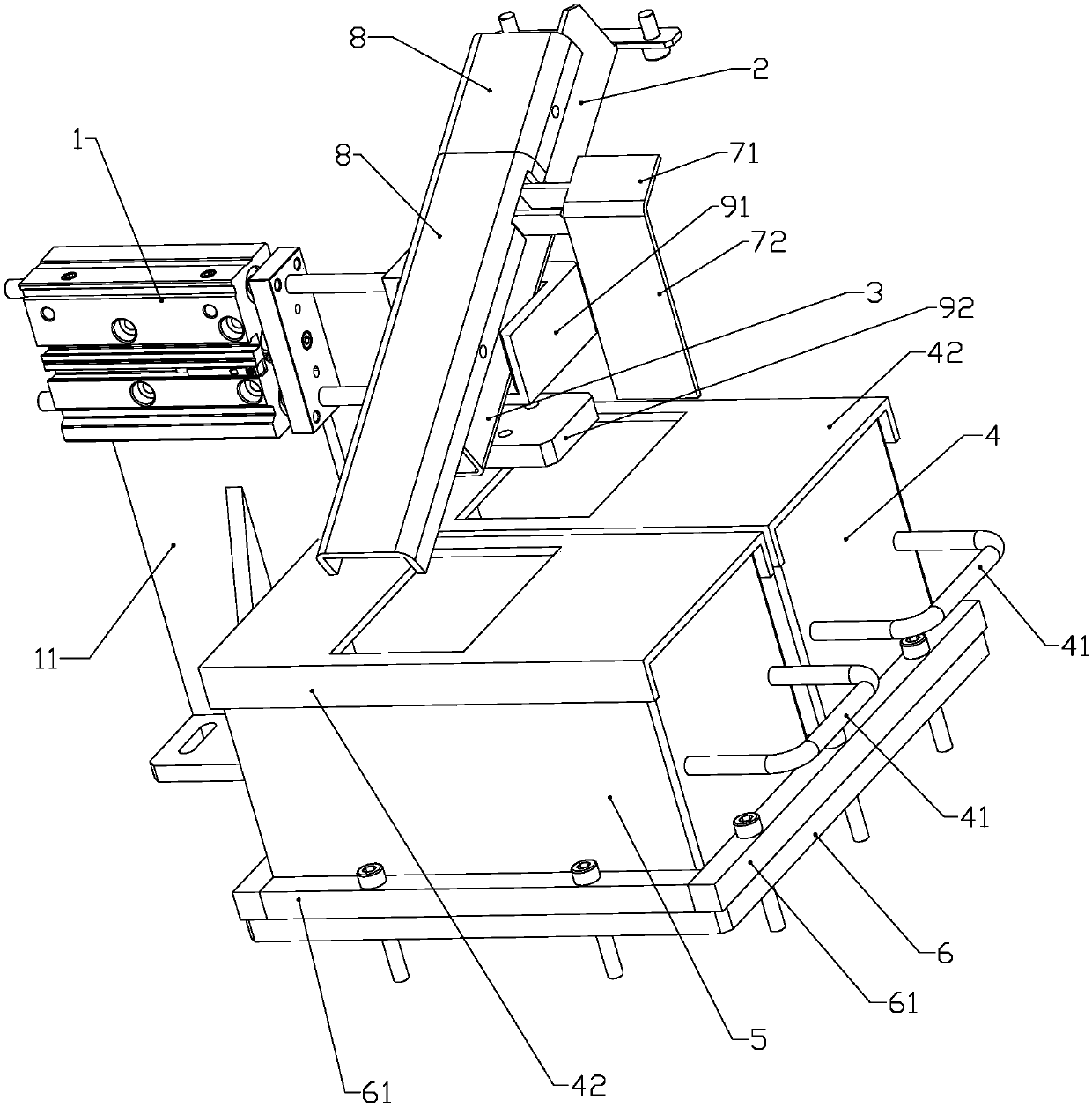 Visual detection automatic material separating unit for product size