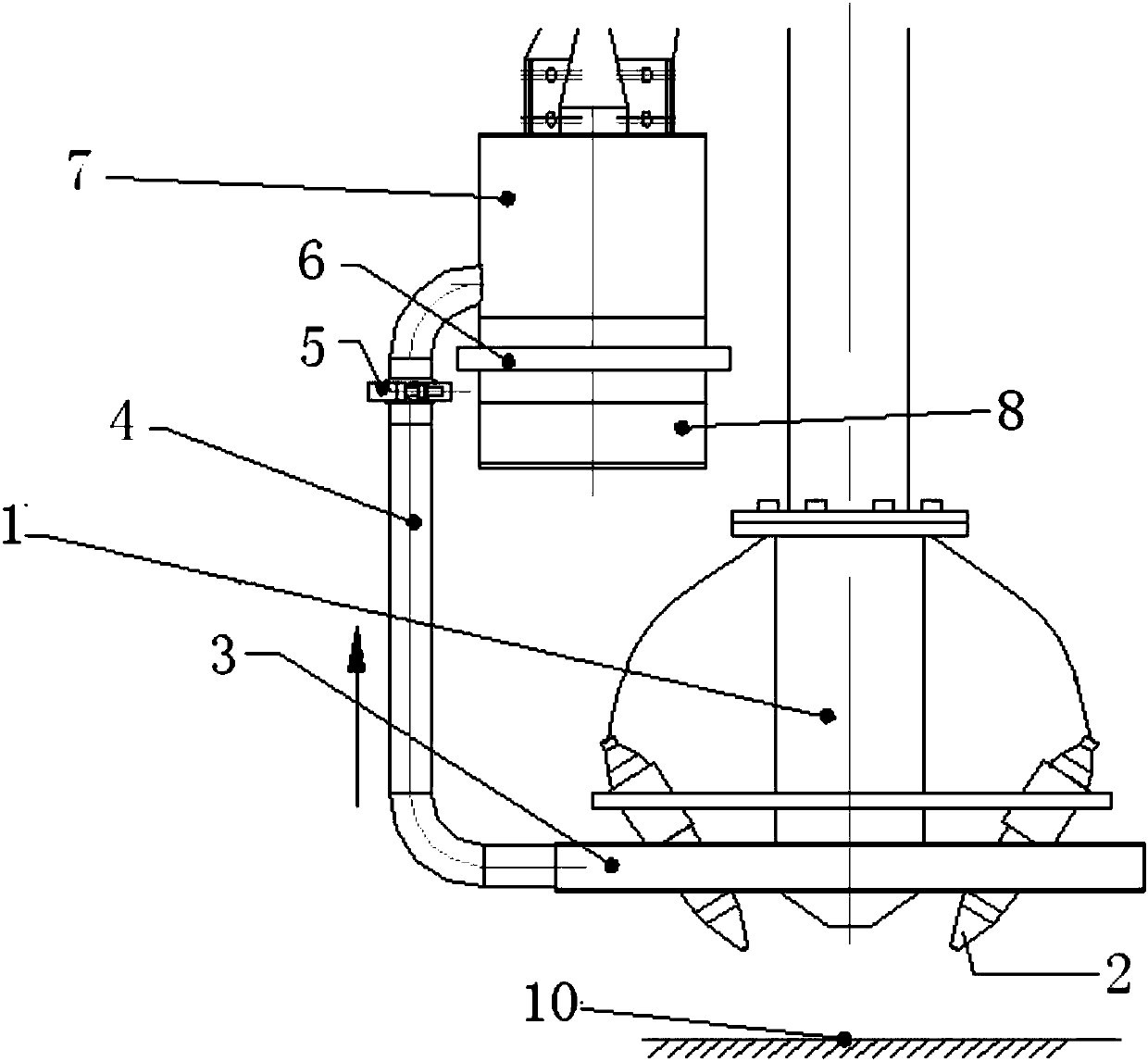 Powder-feeding head dust-collecting device for coaxial powder-feeding equipment