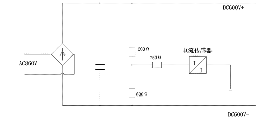 Grounding leakage current detecting device for train power supply system