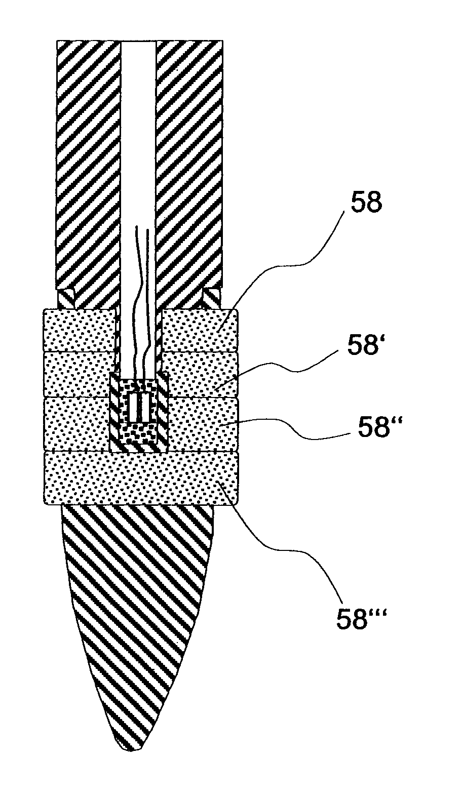 Device for measuring thermal properties in a medium and method for determining the moisture content in the medium