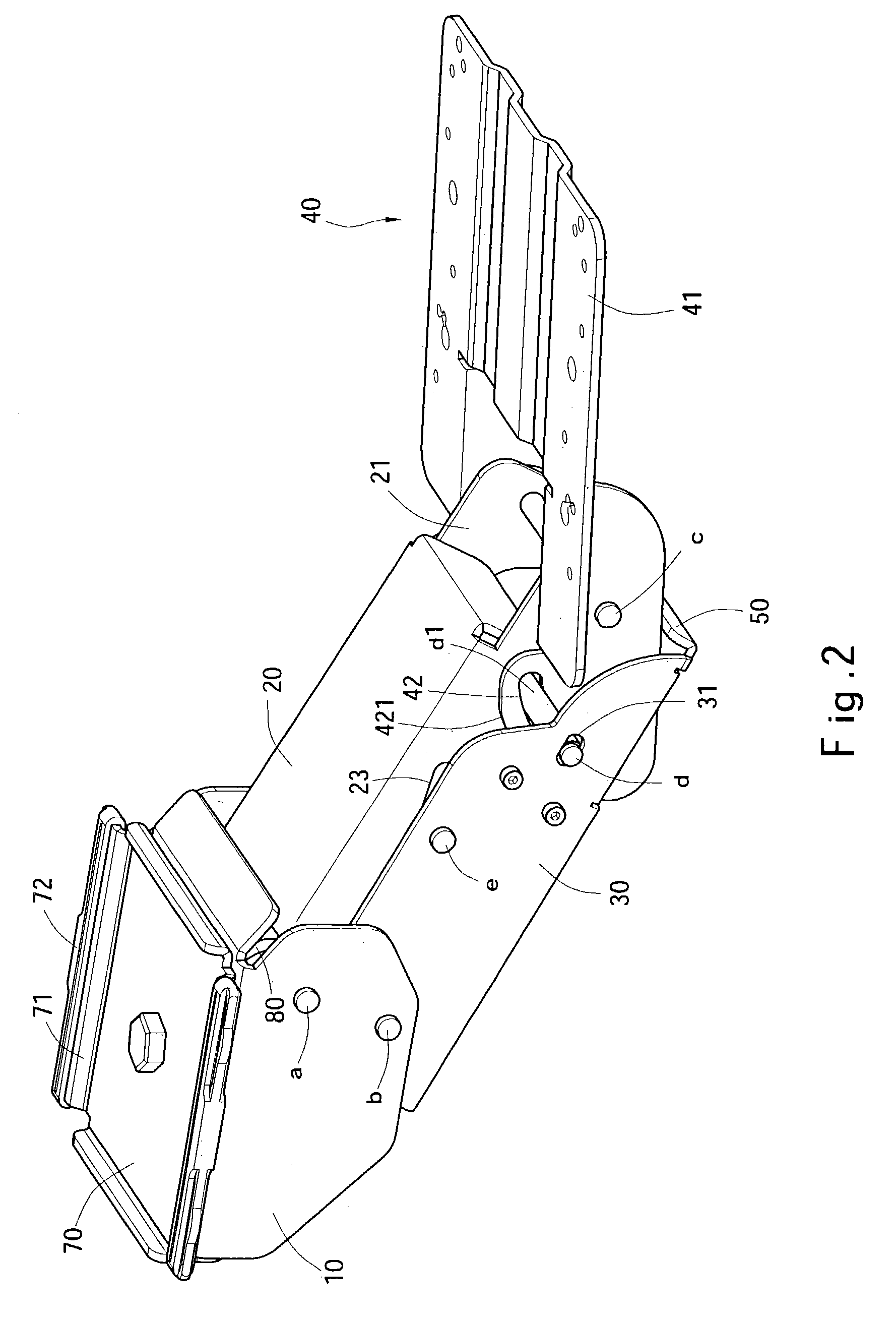 Keyboard support bracket structure