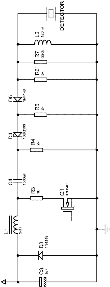 Inductive non-metallic ultrasonic emitting system