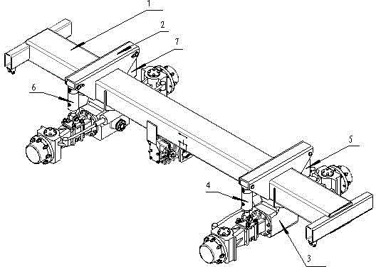 Leveling device for traveling mechanism