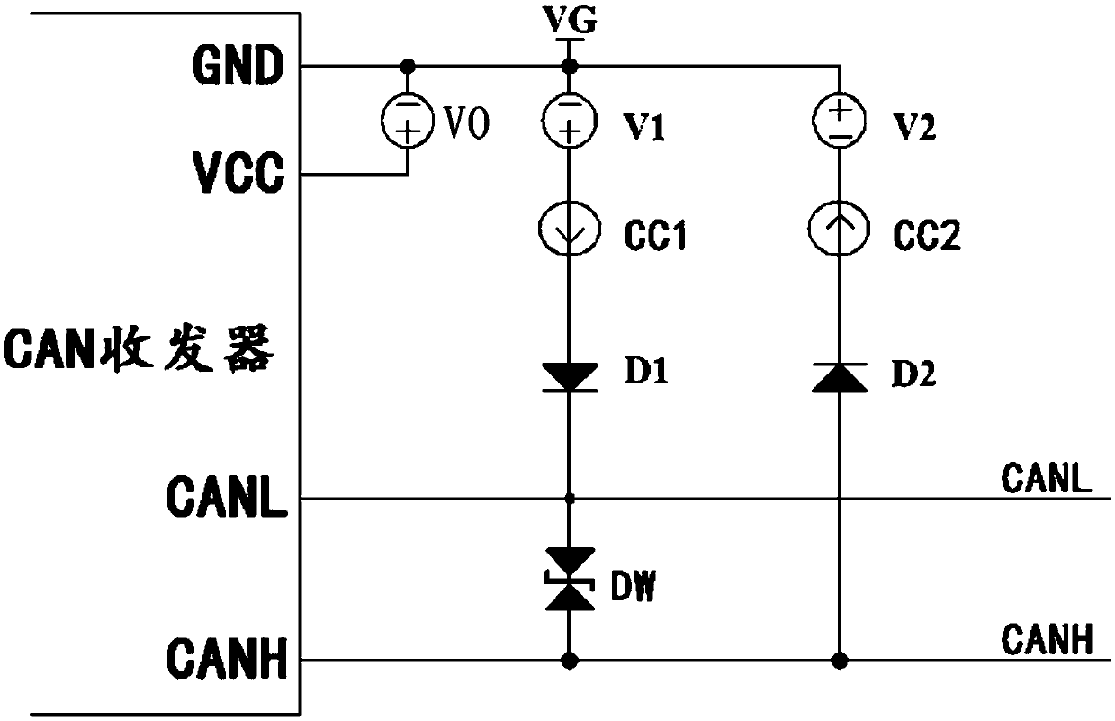 A circuit system capable of increasing the noise margin of CAN bus signals