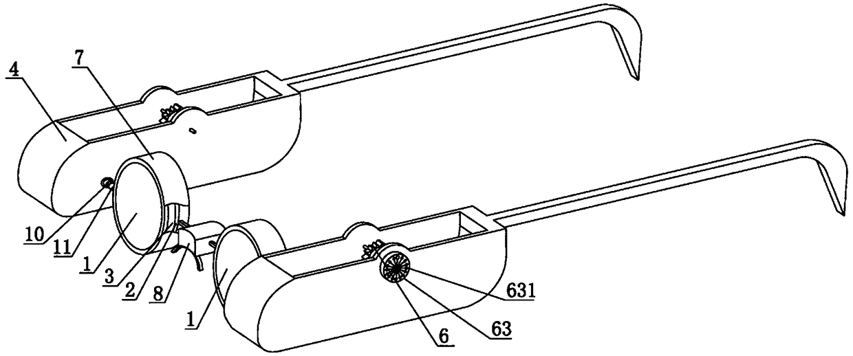 Glasses and method for detecting myopic number of degrees