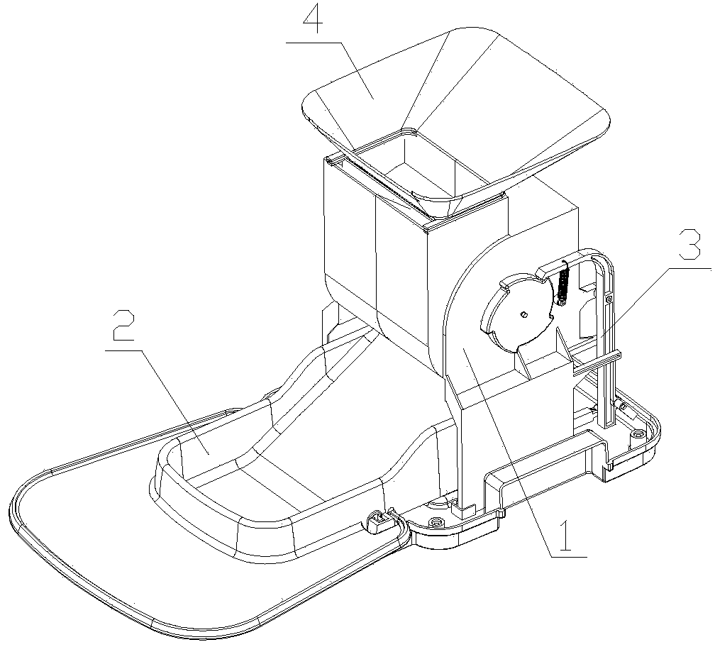 Foot step type pet self-service feeder