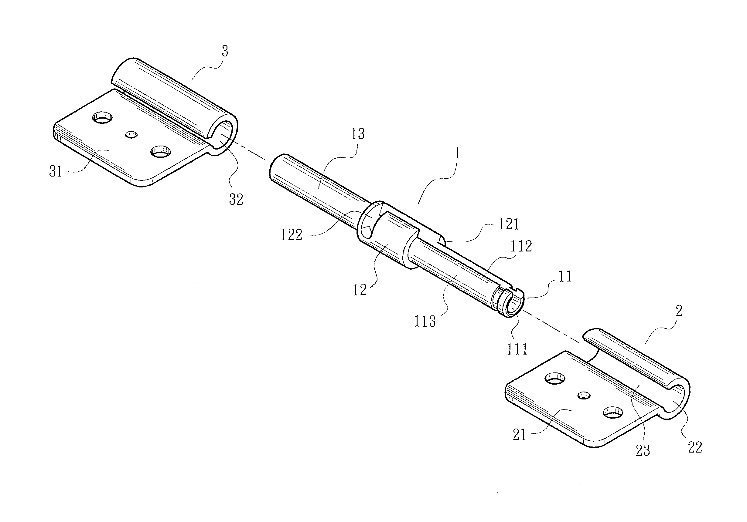 Rotary shaft wire passage structure