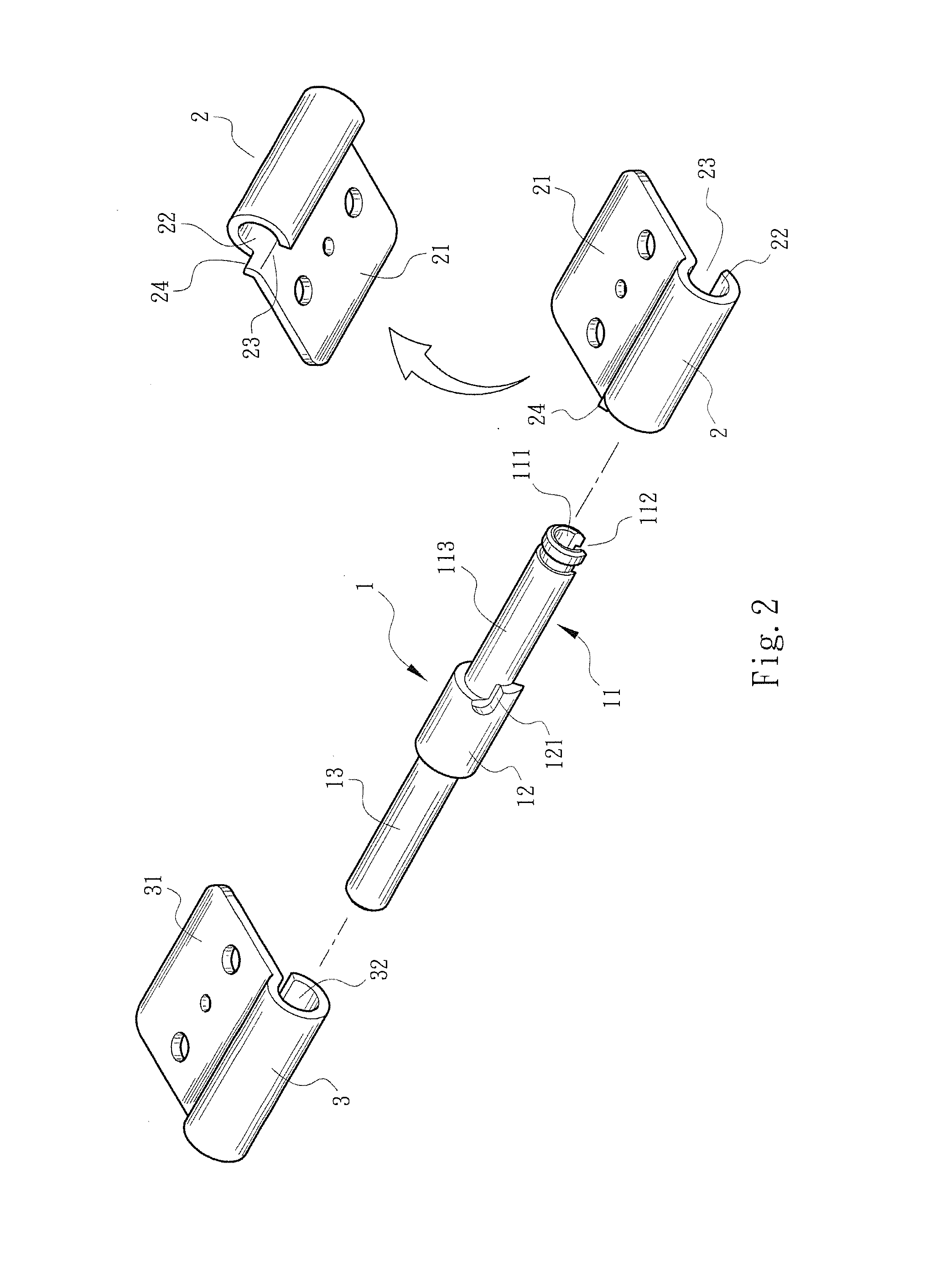 Rotary shaft wire passage structure