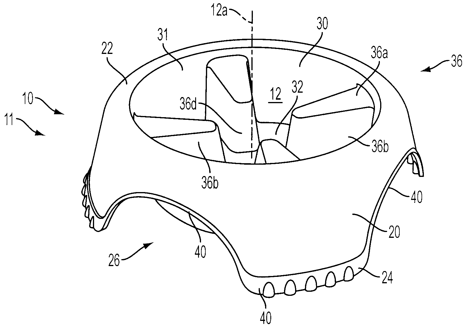 Bowl with obstructions