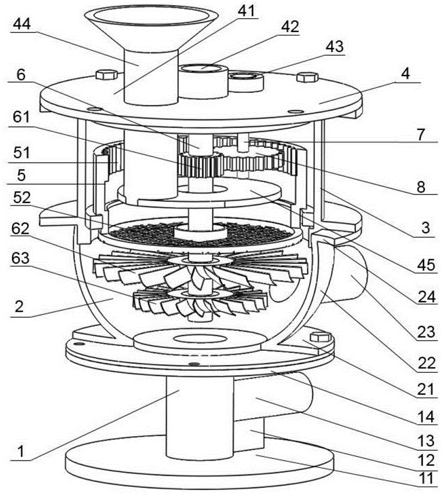 Continuous semispherical sand mixing device for fracture