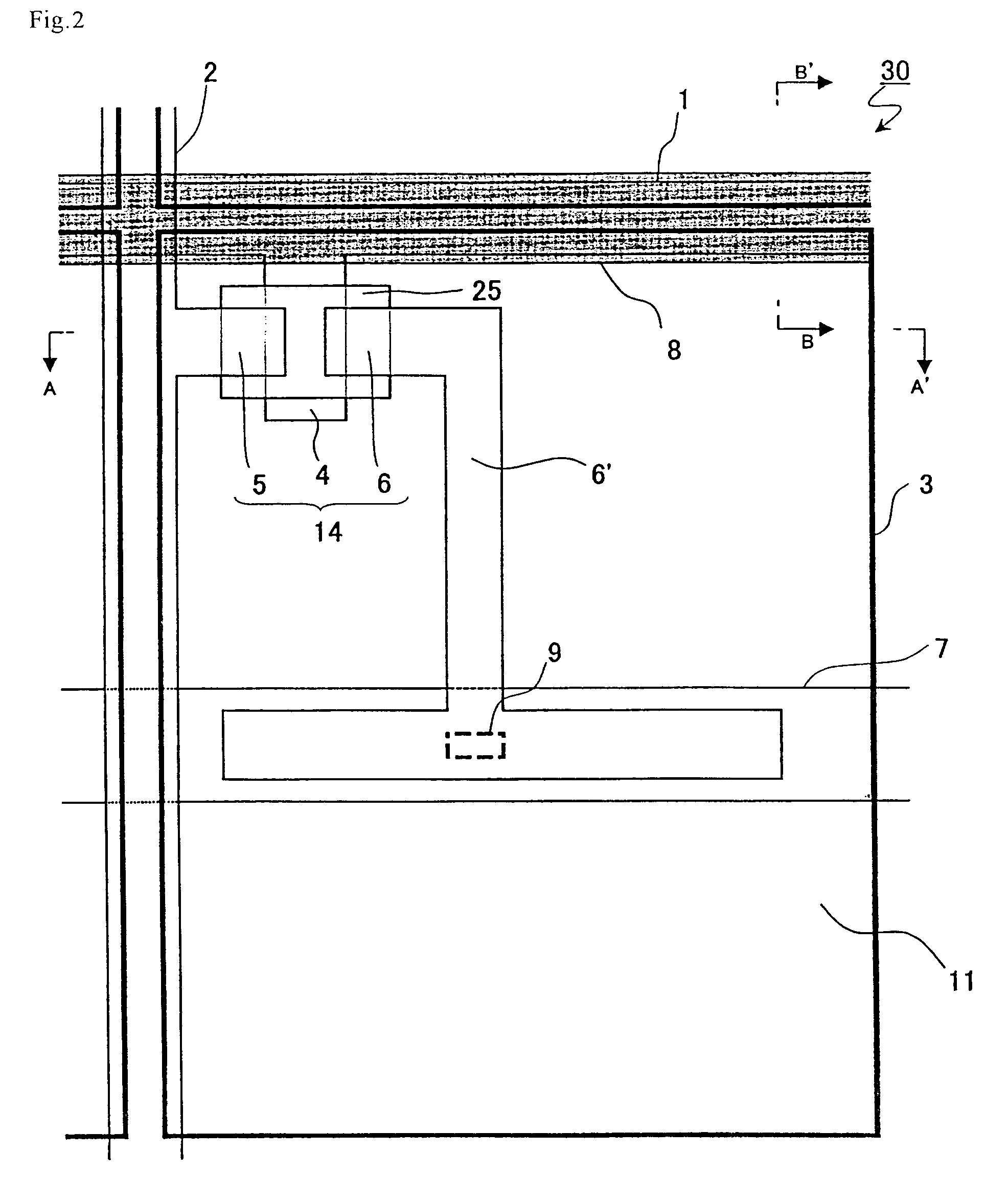 Substrate for display device having a protective layer provided between the pixel electrodes and wirings of the active matrix substrate, manufacturing method for same, and display device